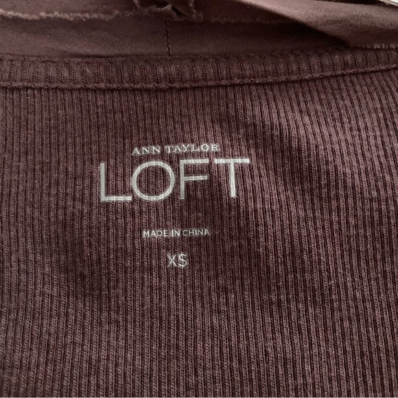 Loft cardigan/sweater with ribbon and bead design, Purplish/Deep Mauve, XS - Picture 4 of 5